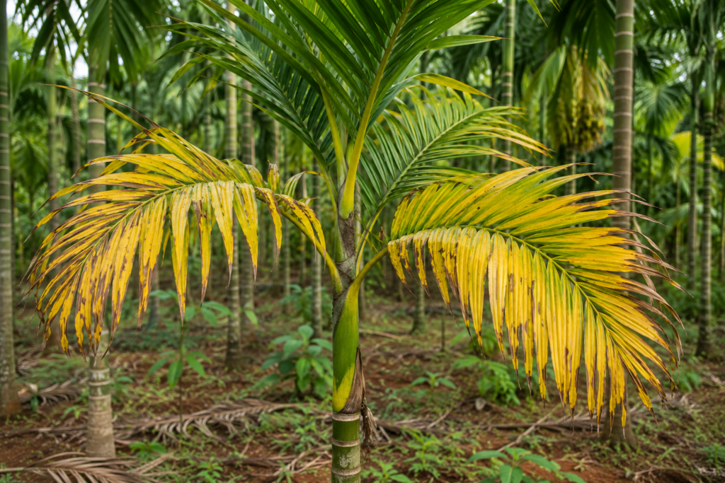 ಅಡಿಕೆ ಹಳದಿ ಎಲೆ ರೋಗ ಲಕ್ಷಣ