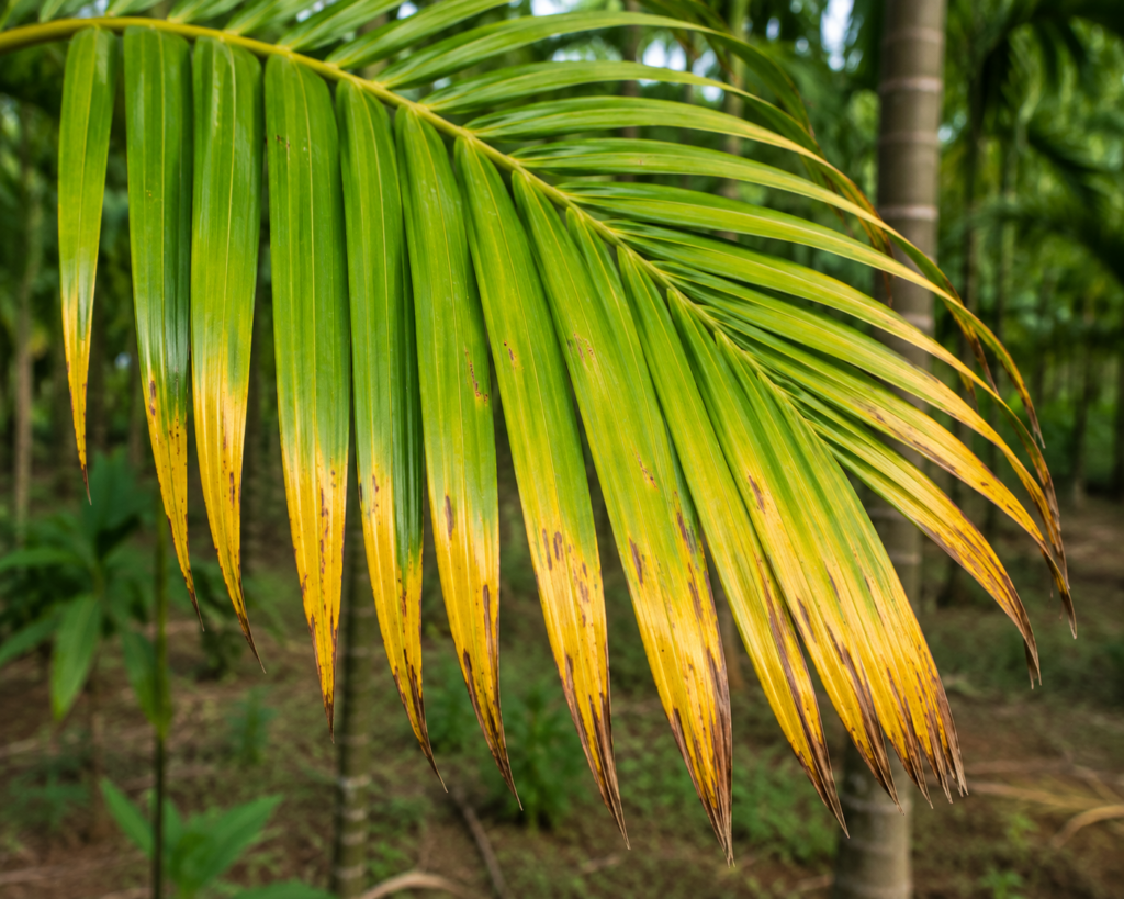 ಅಡಿಕೆ ಎಲೆಚೂರು ತುದಿ ಹಳದಿ
